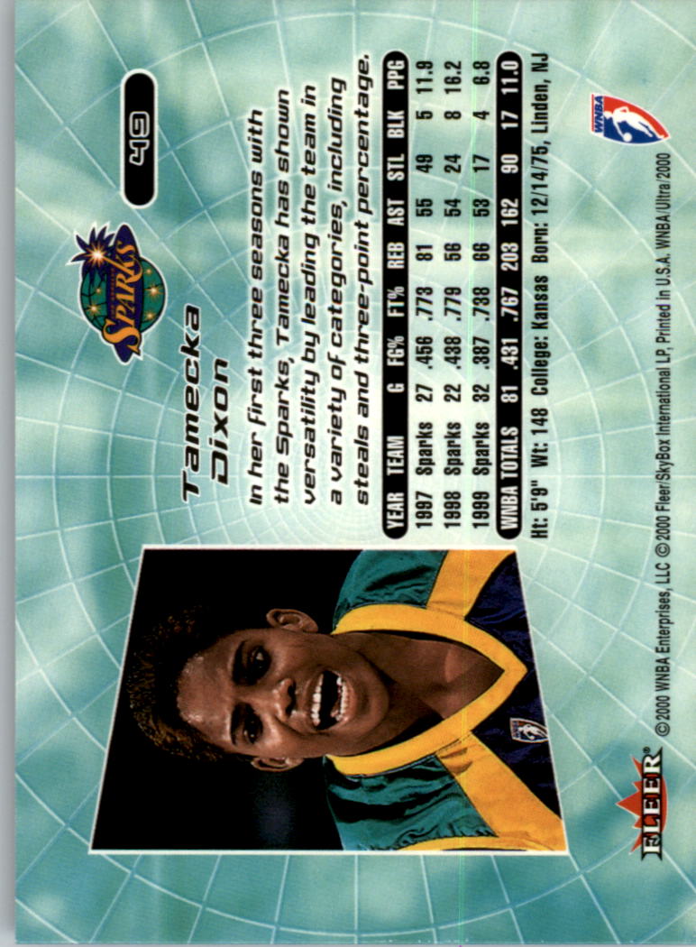 2000 Ultra WNBA Basketball Part 1 Main Set Cards #1 to #150 - Picture 96 of 290
