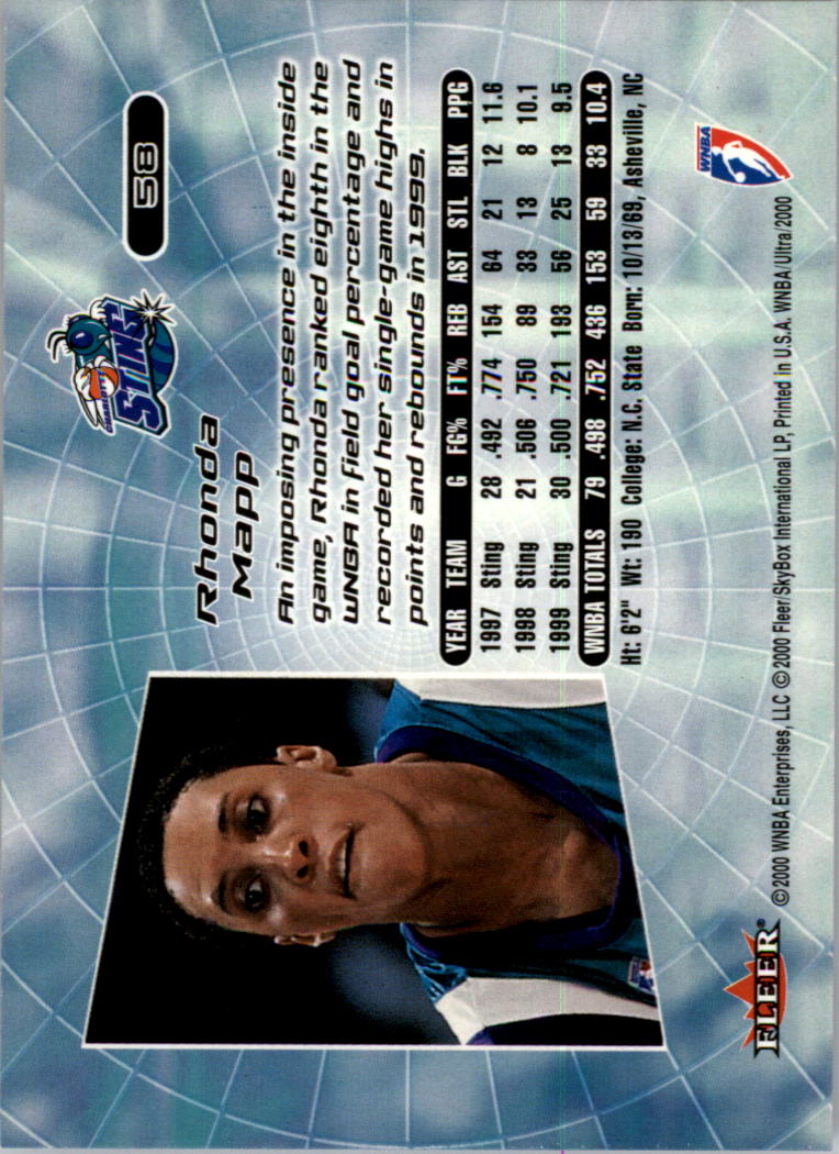 2000 Ultra WNBA Basketball Part 1 Main Set Cards #1 to #150 - Picture 114 of 290