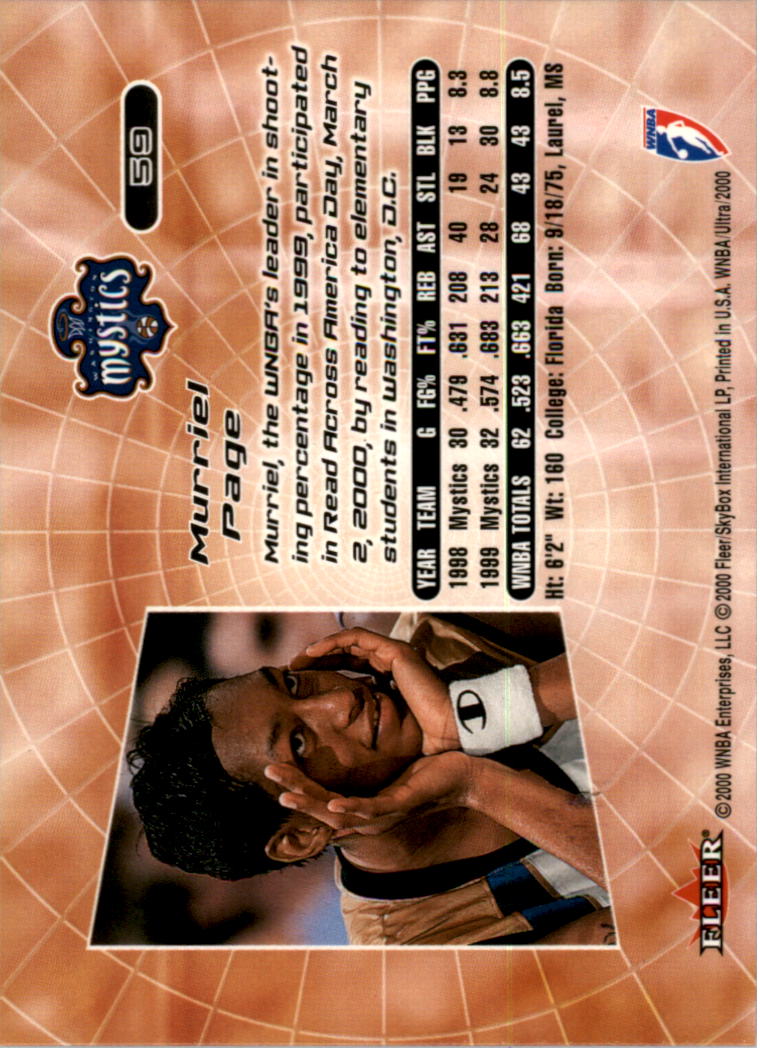 2000 Ultra WNBA Basketball Part 1 Main Set Cards #1 to #150 - Picture 116 of 290