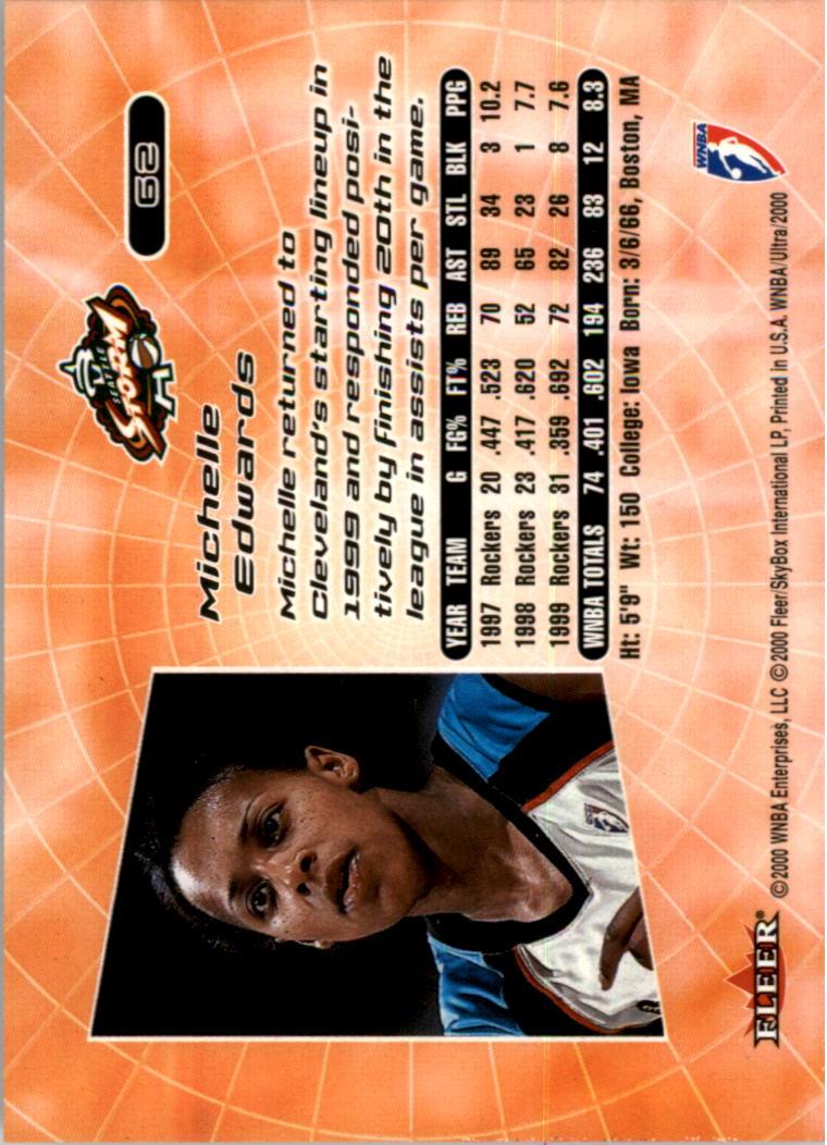 2000 Ultra WNBA Basketball Part 1 Main Set Cards #1 to #150 - Picture 120 of 290