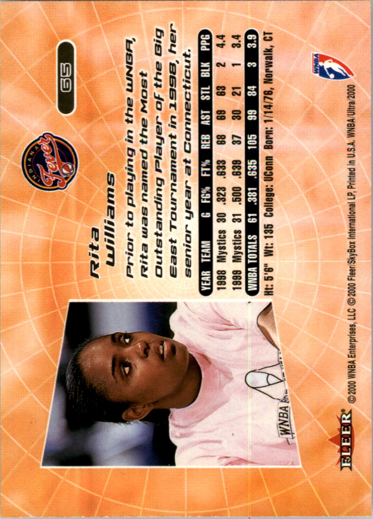 2000 Ultra WNBA Basketball Part 1 Main Set Cards #1 to #150 - Picture 126 of 290