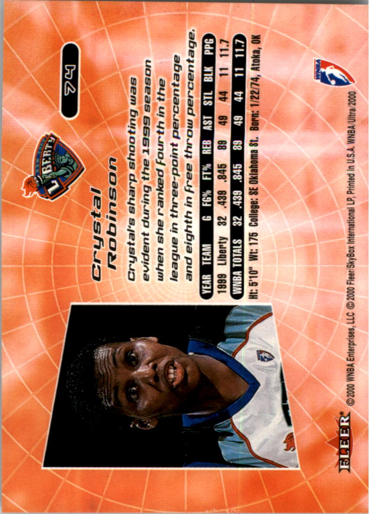 2000 Ultra WNBA Basketball Part 1 Main Set Cards #1 to #150 - Picture 144 of 290