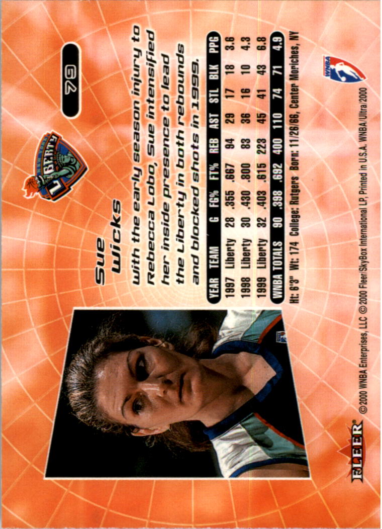 2000 Ultra WNBA Basketball Part 1 Main Set Cards #1 to #150 - Picture 154 of 290