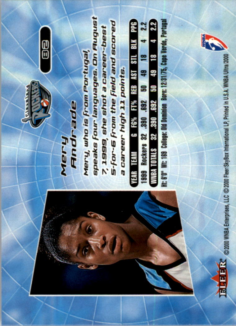 2000 Ultra WNBA Basketball Part 1 Main Set Cards #1 to #150 - Picture 160 of 290