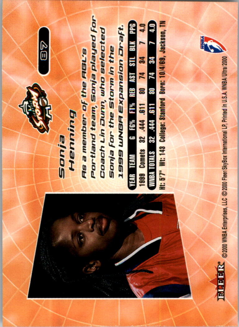 2000 Ultra WNBA Basketball Part 1 Main Set Cards #1 to #150 - Picture 170 of 290