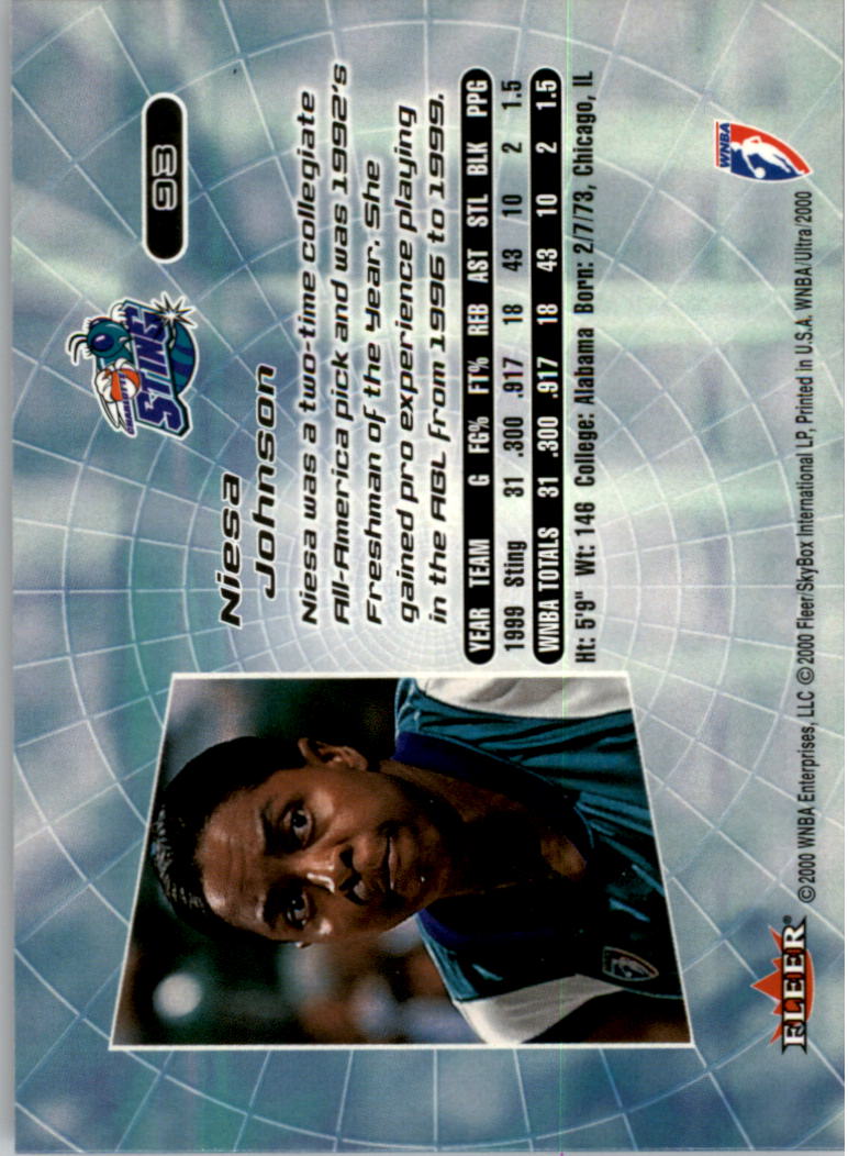 2000 Ultra WNBA Basketball Part 1 Main Set Cards #1 to #150 - Picture 182 of 290