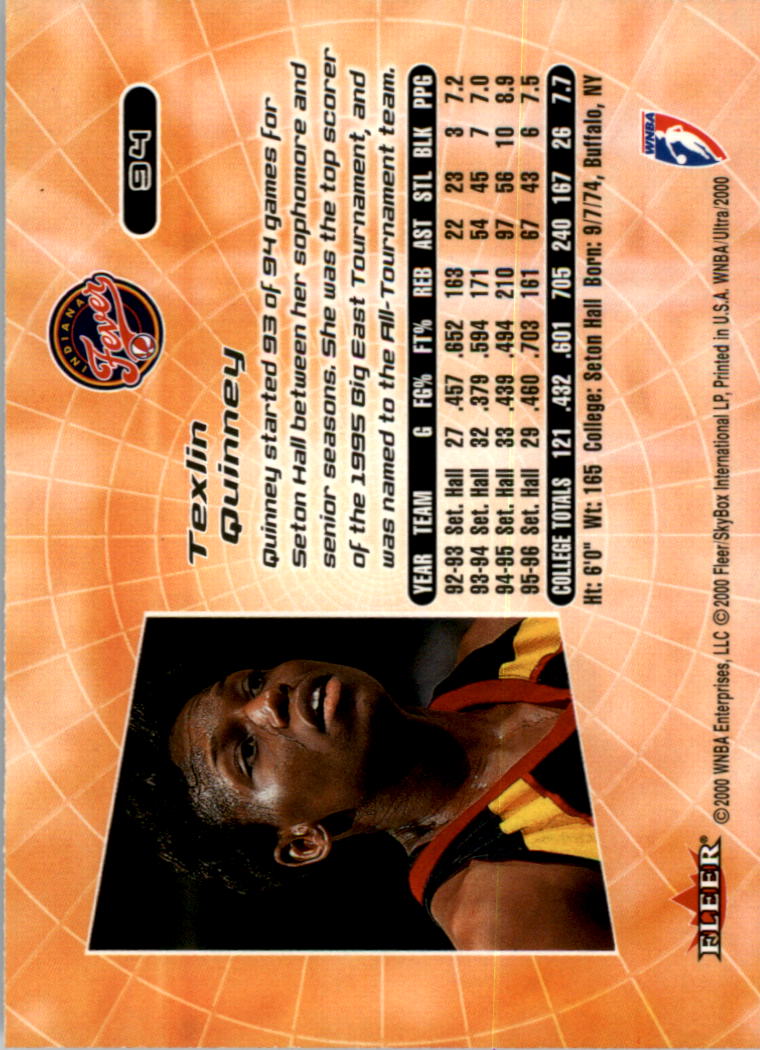 2000 Ultra WNBA Basketball Part 1 Main Set Cards #1 to #150 - Picture 184 of 290