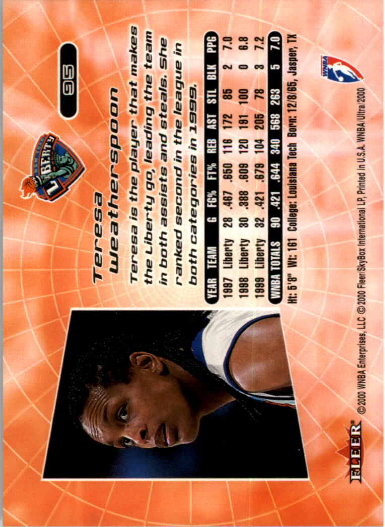 2000 Ultra WNBA Basketball Part 1 Main Set Cards #1 to #150 - Picture 186 of 290