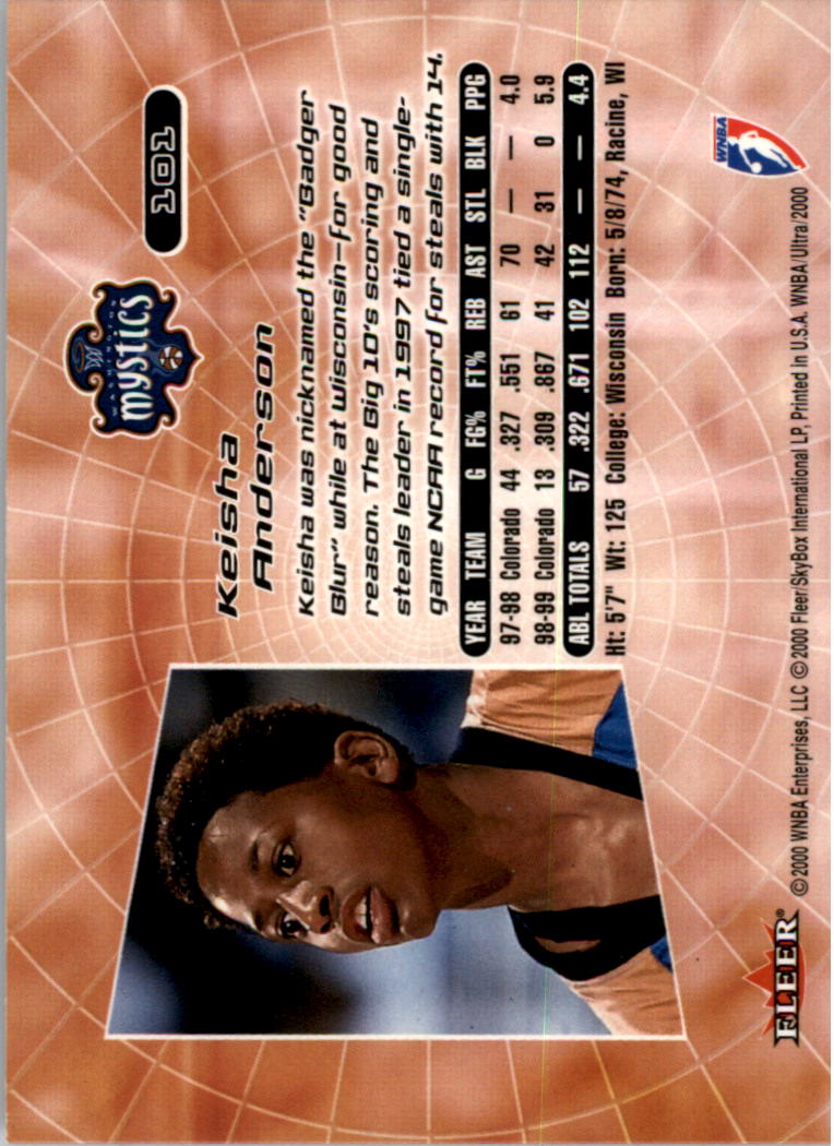 2000 Ultra WNBA Basketball Part 1 Main Set Cards #1 to #150 - Picture 198 of 290