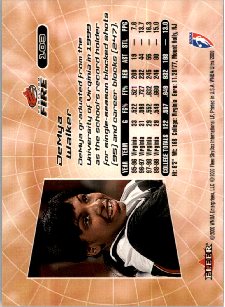 2000 Ultra WNBA Basketball Part 1 Main Set Cards #1 to #150 - Picture 202 of 290