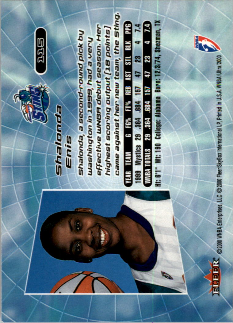 2000 Ultra WNBA Basketball Part 1 Main Set Cards #1 to #150 - Picture 226 of 290