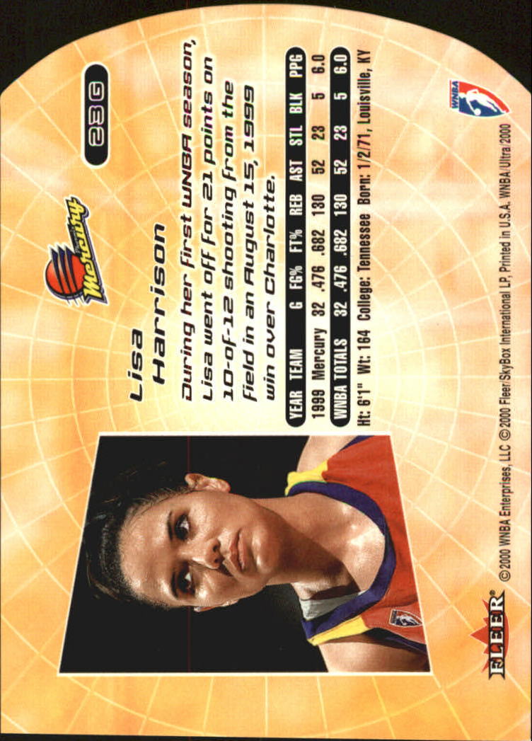 2000 Ultra WNBA Basketball Part 2 Autograph, Insert and Parallel Cards - Picture 39 of 172