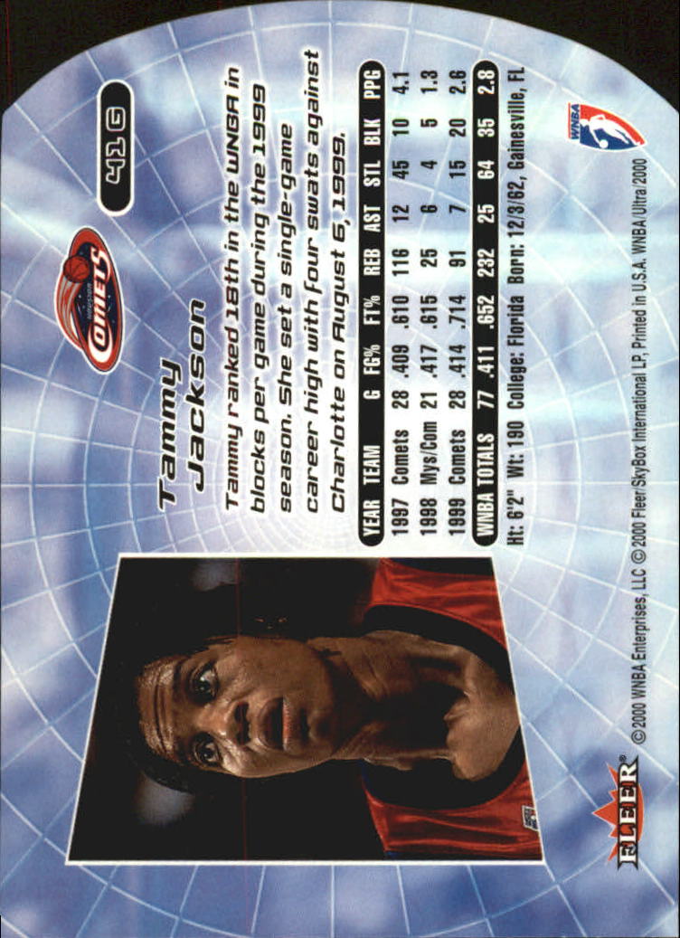2000 Ultra WNBA Basketball Part 2 Autograph, Insert and Parallel Cards - Picture 53 of 172