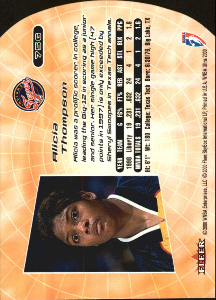 2000 Ultra WNBA Basketball Part 2 Autograph, Insert and Parallel Cards - Picture 73 of 172