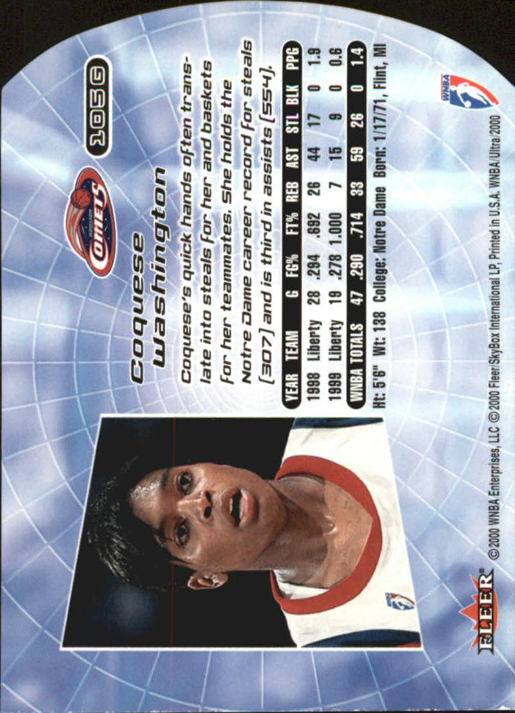 2000 Ultra WNBA Basketball Part 2 Autograph, Insert and Parallel Cards - Picture 105 of 172
