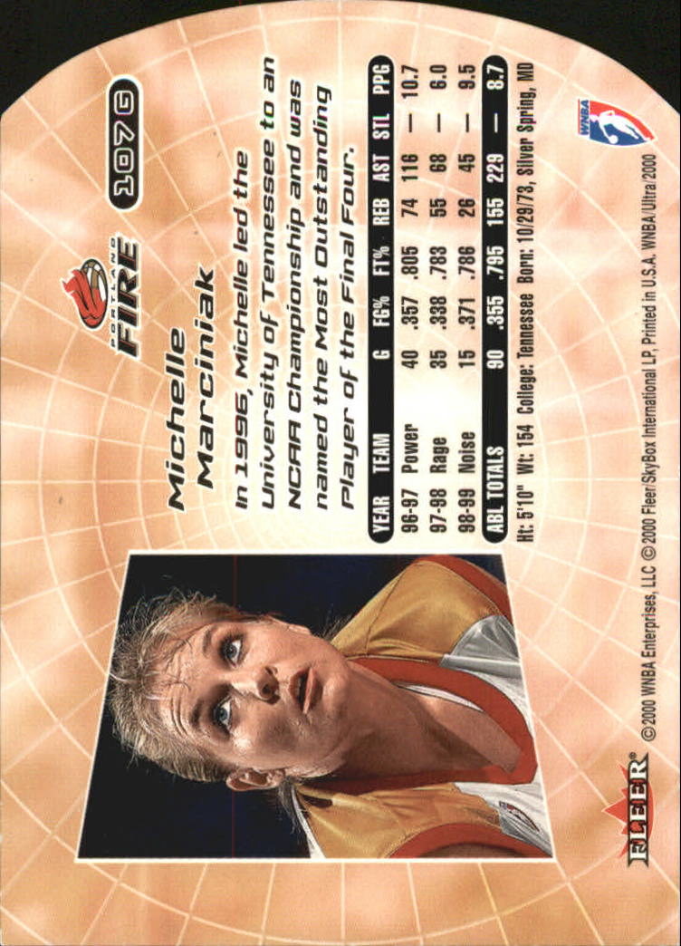 2000 Ultra WNBA Basketball Part 2 Autograph, Insert and Parallel Cards - Picture 109 of 172