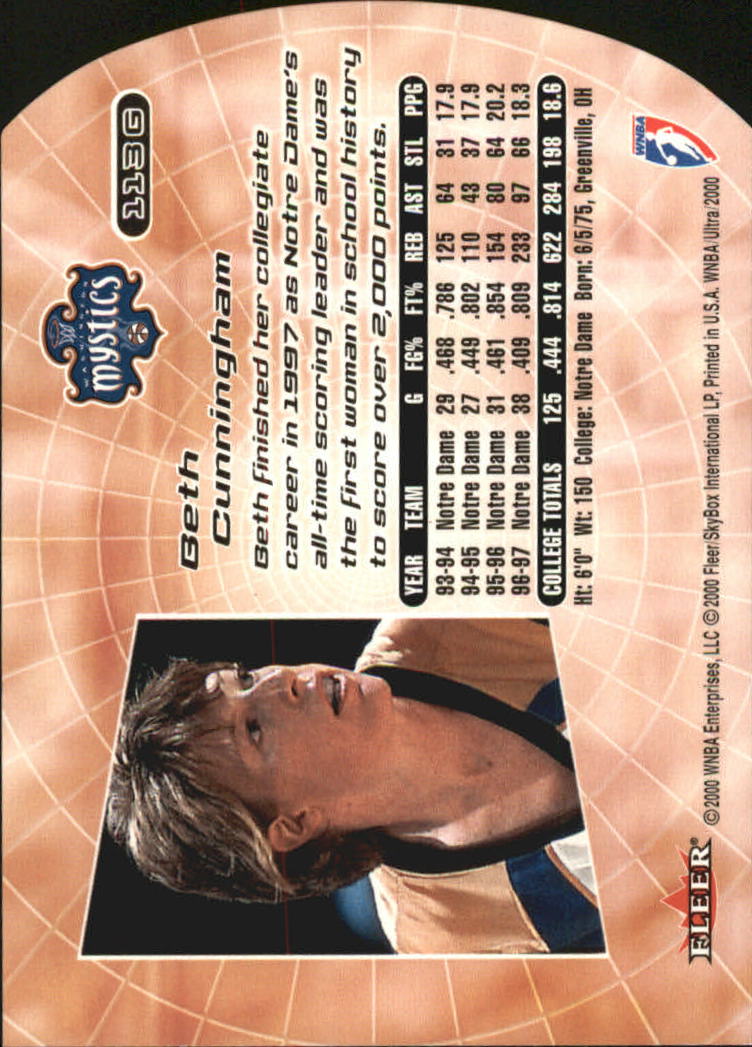 2000 Ultra WNBA Basketball Part 2 Autograph, Insert and Parallel Cards - Picture 121 of 172