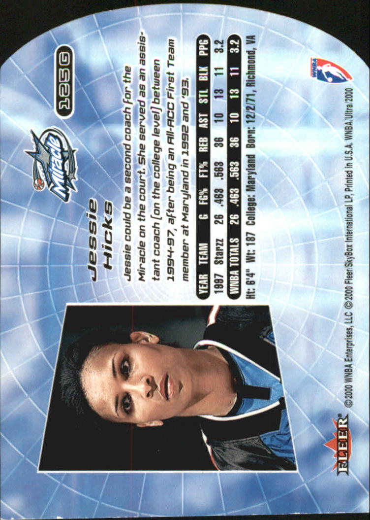 2000 Ultra WNBA Basketball Part 2 Autograph, Insert and Parallel Cards - Picture 145 of 172