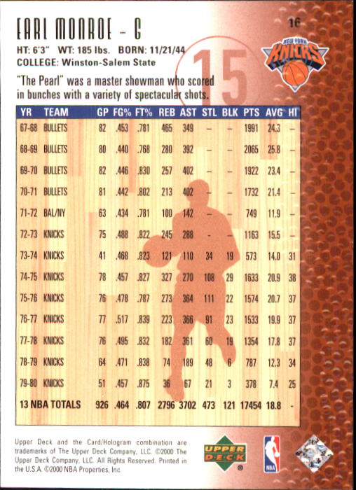 2000 Century Legends (Upper Deck) Basketball - Picture 33 of 217