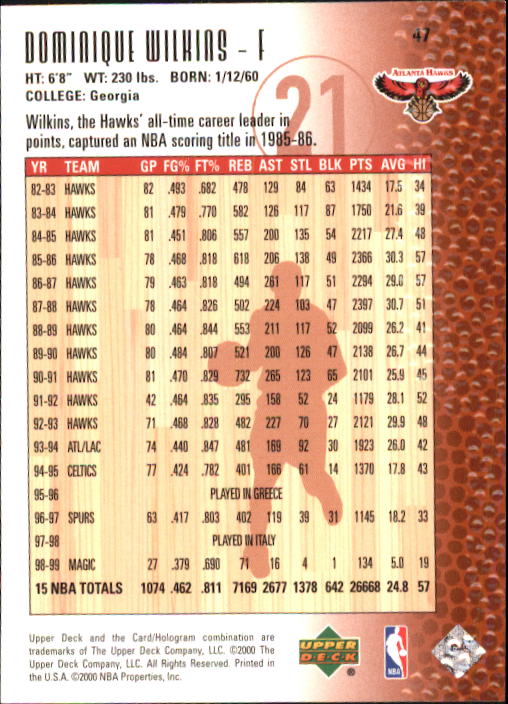 2000 Century Legends (Upper Deck) Basketball - Picture 93 of 217