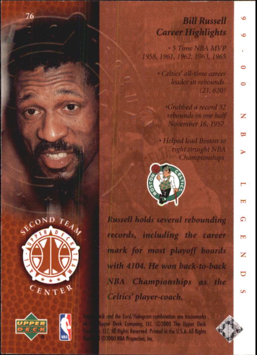 2000 Century Legends (Upper Deck) Basketball - Picture 143 of 217