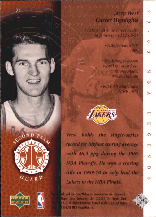 2000 Century Legends (Upper Deck) Basketball - Picture 145 of 217