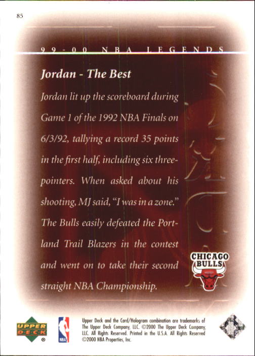 2000 Century Legends (Upper Deck) Basketball - Picture 161 of 217