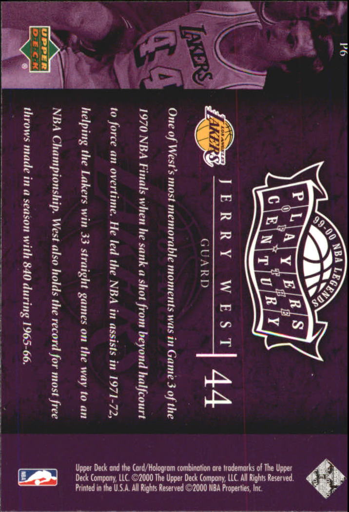2000 Century Legends (Upper Deck) Basketball - Picture 191 of 217