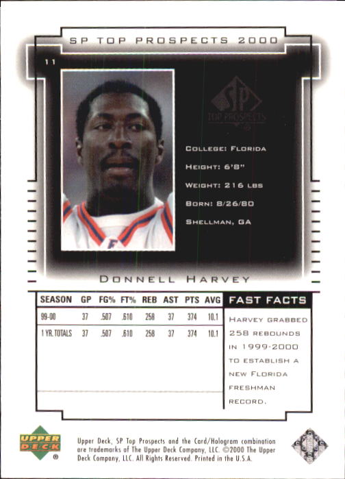 2000 SP Top Prospects (Upper Deck) Basketball - Picture 21 of 100