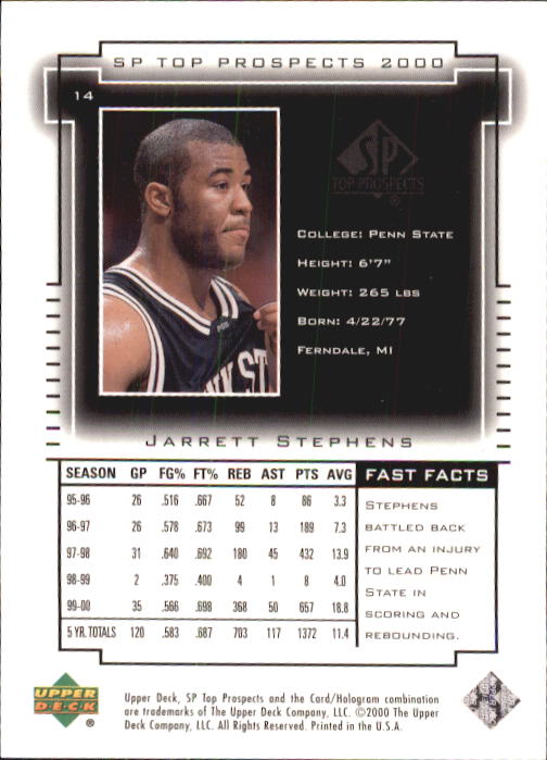 2000 SP Top Prospects (Upper Deck) Basketball - Picture 27 of 100