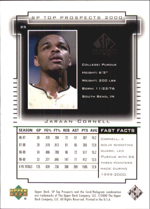 2000 SP Top Prospects (Upper Deck) Basketball - Picture 49 of 100