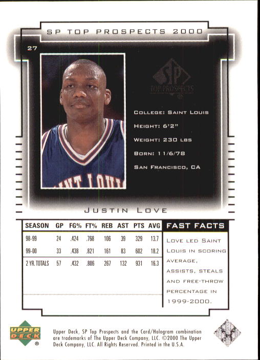 2000 SP Top Prospects (Upper Deck) Basketball - Picture 53 of 100