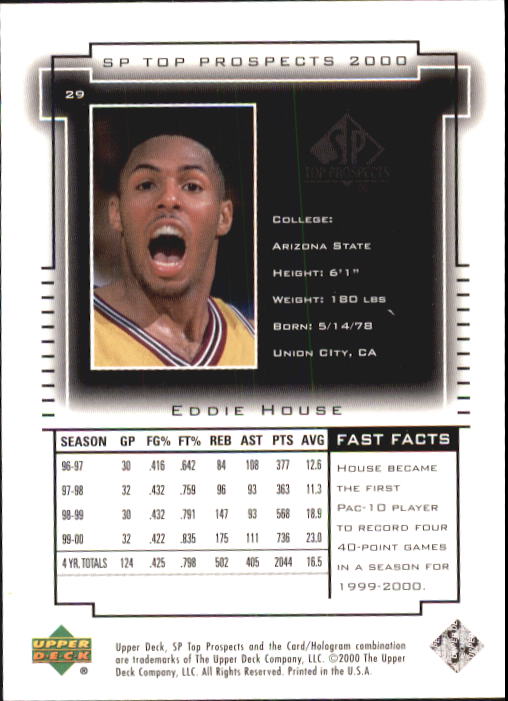 2000 SP Top Prospects (Upper Deck) Basketball - Picture 57 of 100