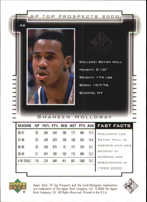 2000 SP Top Prospects (Upper Deck) Basketball - Picture 83 of 100