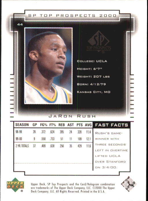 2000 SP Top Prospects (Upper Deck) Basketball - Picture 87 of 100