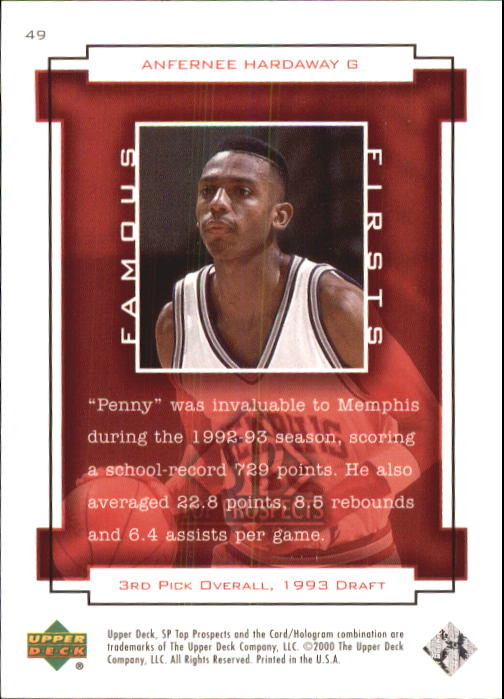 2000 SP Top Prospects (Upper Deck) Basketball - Picture 90 of 100