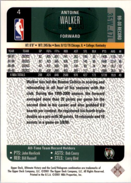 2000/2001 Ultimate Victory (Upper Deck) Basketball - Picture 7 of 129