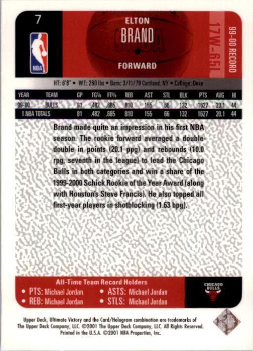 2000/2001 Ultimate Victory (Upper Deck) Basketball - Picture 11 of 129