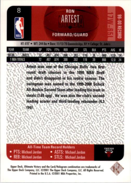 2000/2001 Ultimate Victory (Upper Deck) Basketball - Picture 13 of 129
