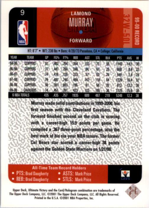 2000/2001 Ultimate Victory (Upper Deck) Basketball - Picture 15 of 129