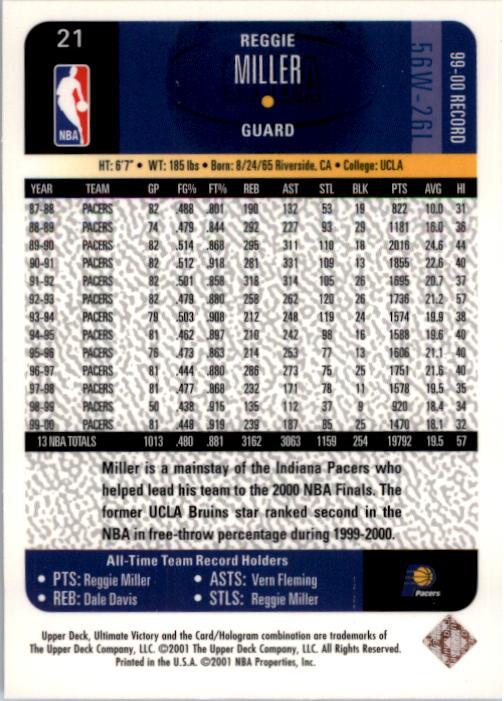 2000/2001 Ultimate Victory (Upper Deck) Basketball - Picture 39 of 129