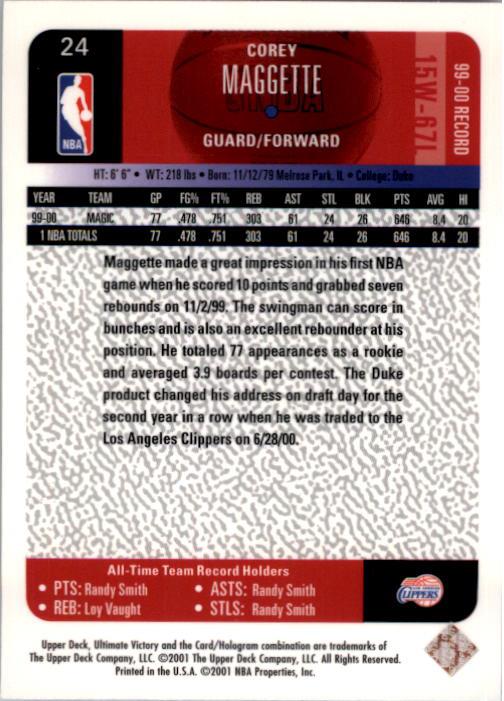2000/2001 Ultimate Victory (Upper Deck) Basketball - Picture 45 of 129