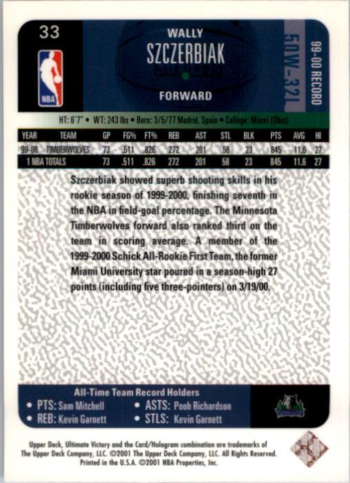 2000/2001 Ultimate Victory (Upper Deck) Basketball - Picture 59 of 129