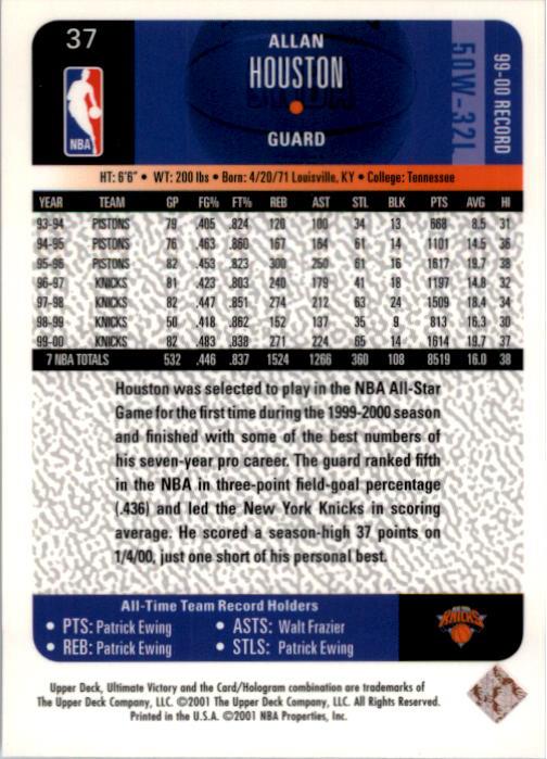 2000/2001 Ultimate Victory (Upper Deck) Basketball - Picture 65 of 129