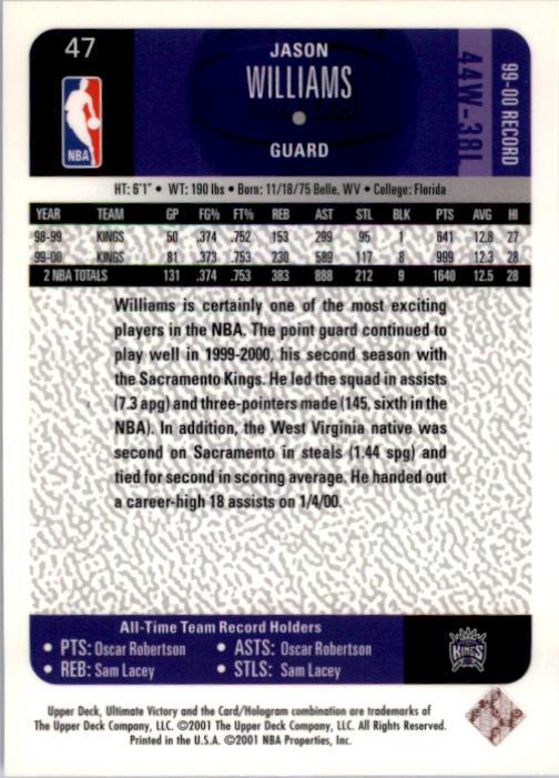 2000/2001 Ultimate Victory (Upper Deck) Basketball - Picture 81 of 129