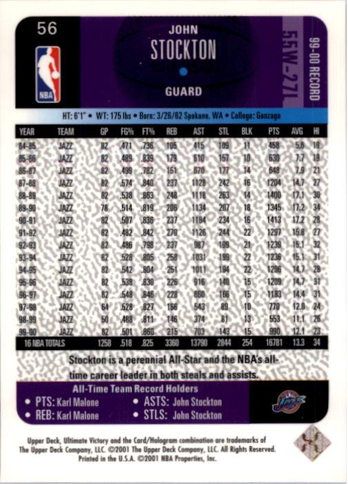 2000/2001 Ultimate Victory (Upper Deck) Basketball - Picture 97 of 129