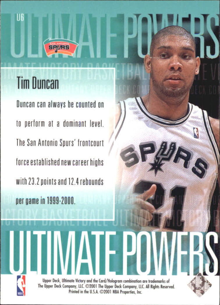 2000/2001 Ultimate Victory (Upper Deck) Basketball - Picture 123 of 129