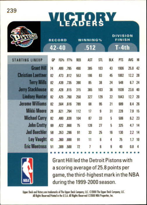 2000/2001 Victory (Upper Deck) Basketball - Picture 11 of 23