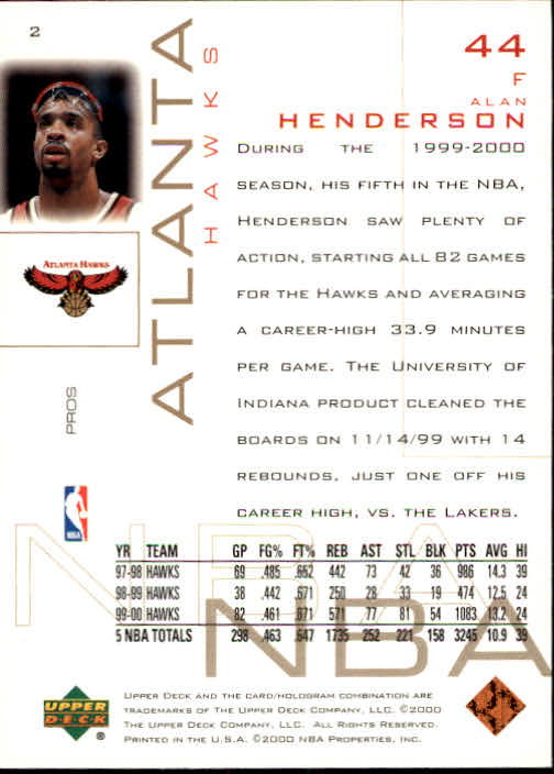 2000/2001 Pros and Prospects (Upper Deck) Basketball - Picture 5 of 221