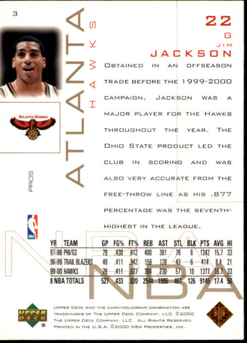 2000/2001 Pros and Prospects (Upper Deck) Basketball - Picture 7 of 221